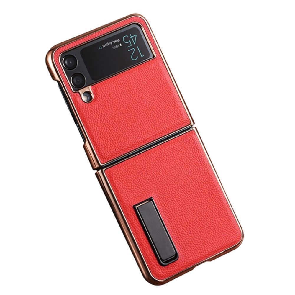 Coque Samsung Galaxy Z Flip Imitation Cuir Avec Support