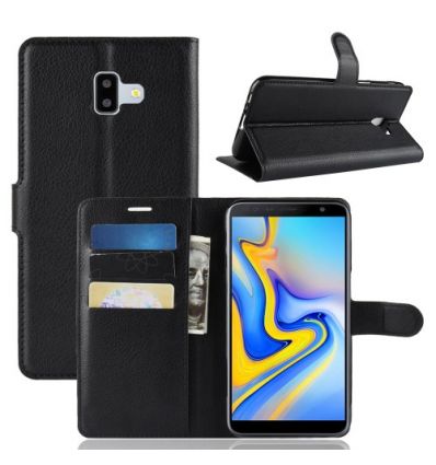 Housse Samsung Galaxy J6 Plus Style cuir porte-cartes