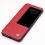 Housse Huawei Mate 20 Pro en cuir avec fenêtre - Rouge