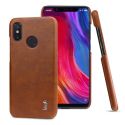 Coque Xiaomi Mi 8 imak imitation cuir - Marron