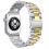 Bracelet en Acier inoxydable pour Apple Watch 42mm - 44mm - Argent / Or