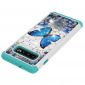 Samsung Galaxy S10 Plus - Coque papillon bleu antichoc
