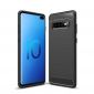 Samsung Galaxy S10 Plus - Coque gel brossé carbone