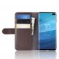 Samsung Galaxy S10 Plus - Étui portefeuille en cuir premium