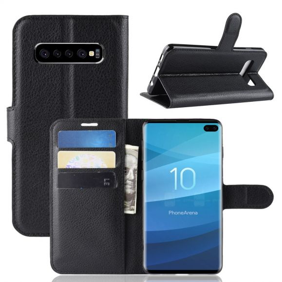 Samsung Galaxy S10 Plus - Étui style cuir porte cartes