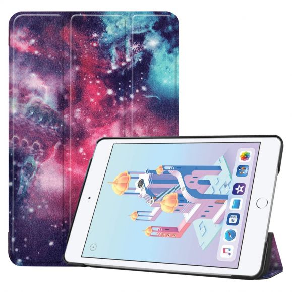 iPad mini 2019 - Coque avec rabat intelligent motif galaxie