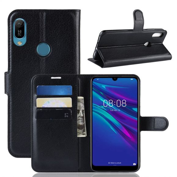Huawei Y6 2019 - Étui style cuir porte cartes