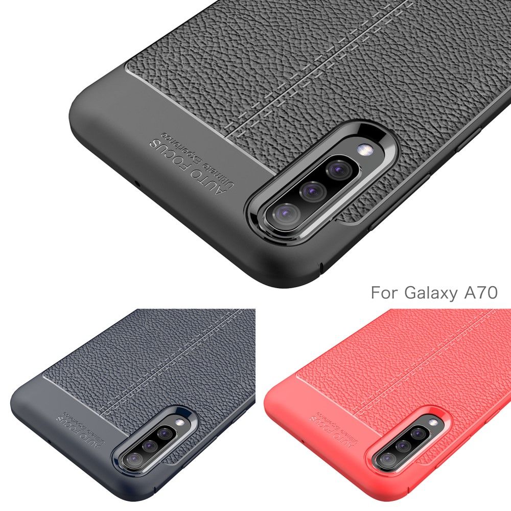 Samsung Galaxy A Coque Gel Finition Simili Cuir