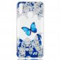 Huawei Y7 2019 - Coque papillon bleu floraison