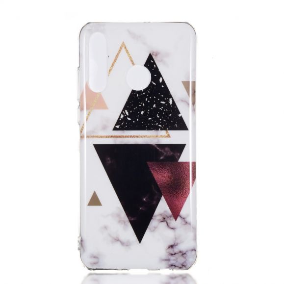Huawei P30 Lite - Coque motifs triangles marbre