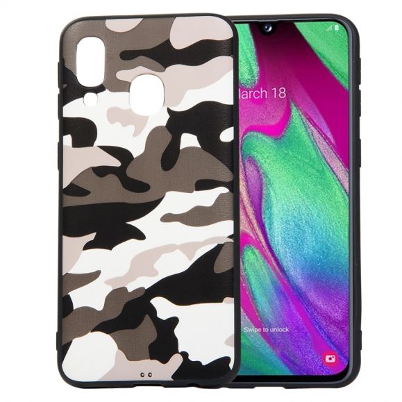 مقاسات ملعب كرة القدم Samsung Galaxy A40 - Coque gel camouflage militaire