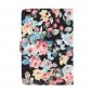 iPad mini 2019 - Etui fleuri revêtement tissu - Noir