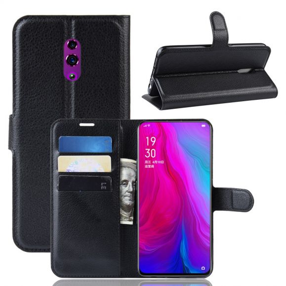 Oppo Reno - Etui style cuir portefeuille