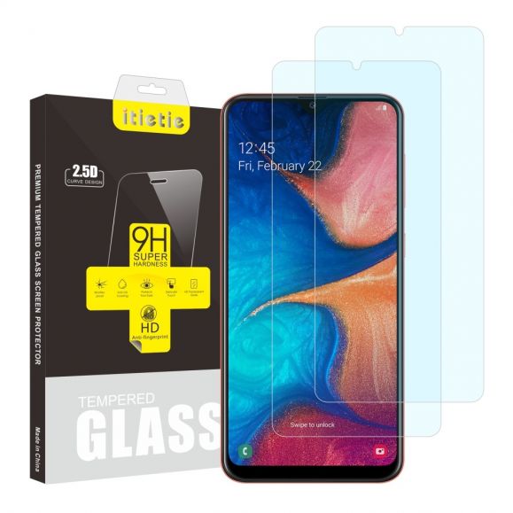Samsung Galaxy A20e - Pack de 2 films en verre trempé
