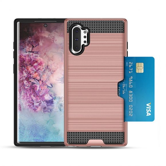 Samsung Galaxy Note 10 Plus - Coque métal brossé porte carte