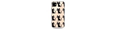 iPhone 11 - Coque transparente chats noirs