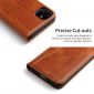 Housse iPhone 11 Pro cuir véritable coutures apparentes