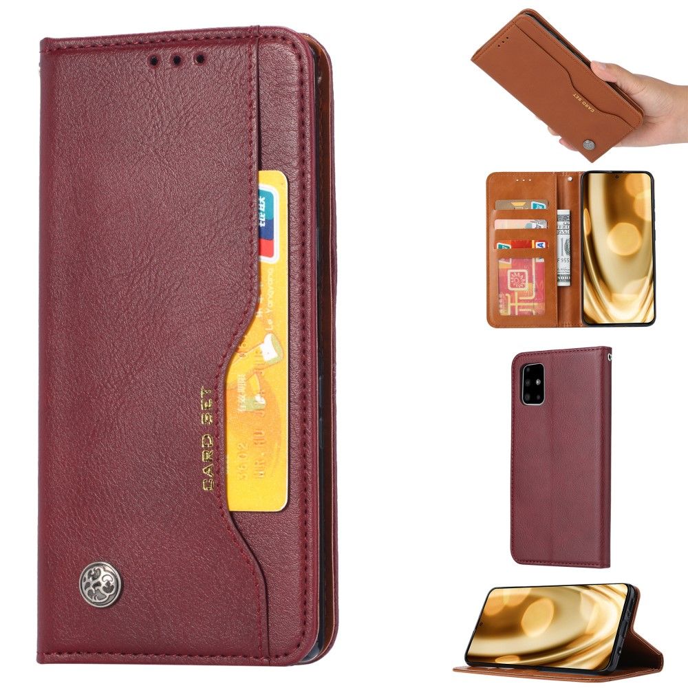 Housse Samsung Galaxy A51 effet cuir stand case