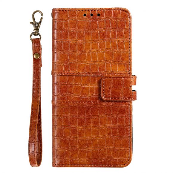 Housse Huawei P40 Pro style cuir effet croco