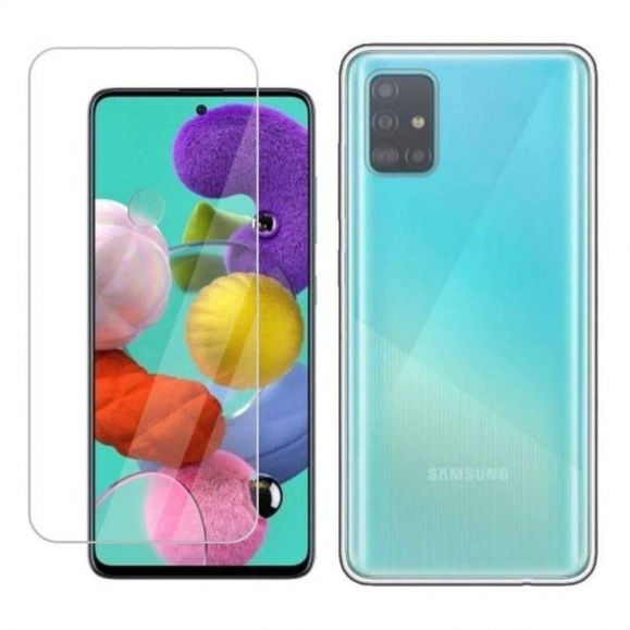 Coque transparente Samsung Galaxy A71 + verre trempé