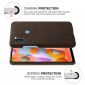 Coque Samsung Galaxy A11 rigide effet tissu