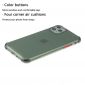 Coque iPhone 11 Pro Max semi transparent avec bouton couleur