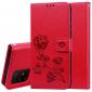 Housse Samsung Galaxy S10 Lite imitation cuir motif rose