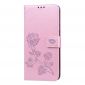 Housse Samsung Galaxy S10 Lite imitation cuir motif rose