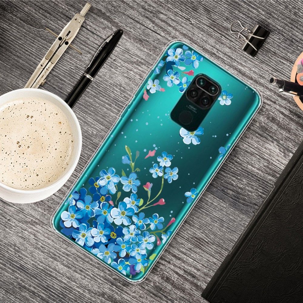 Coque Xiaomi Redmi Note 9 Fleurs Bleues