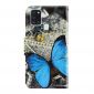 Housse Samsung Galaxy A21s Papillon Bleu