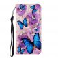 Housse Huawei P Smart 2020 papillons bleus et fleurs