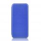 Housse OnePlus 8 Pro Effet Fibre de Carbone - Bleu