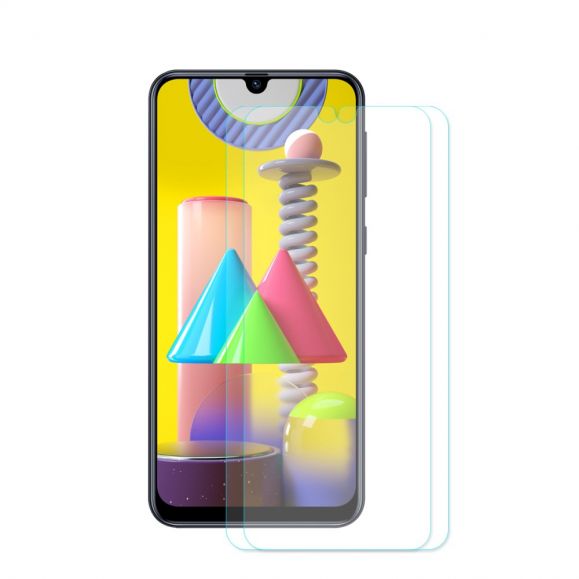 Films en verre trempé pour l'écran du Samsung Galaxy M31 (2 pièces)