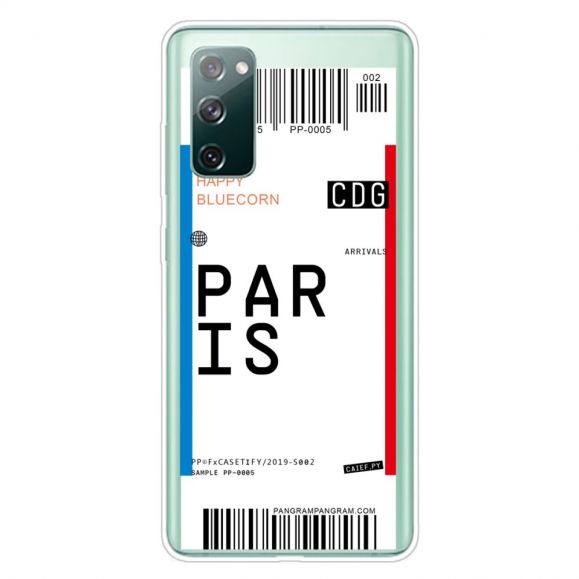Coque Samsung Galaxy S20 FE Boarding Pass 02 PARIS