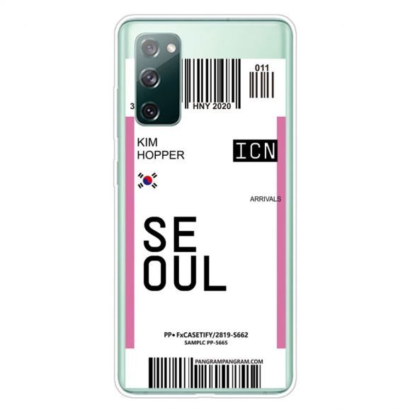 Coque Samsung Galaxy S20 FE Boarding Pass 03 SEOUL