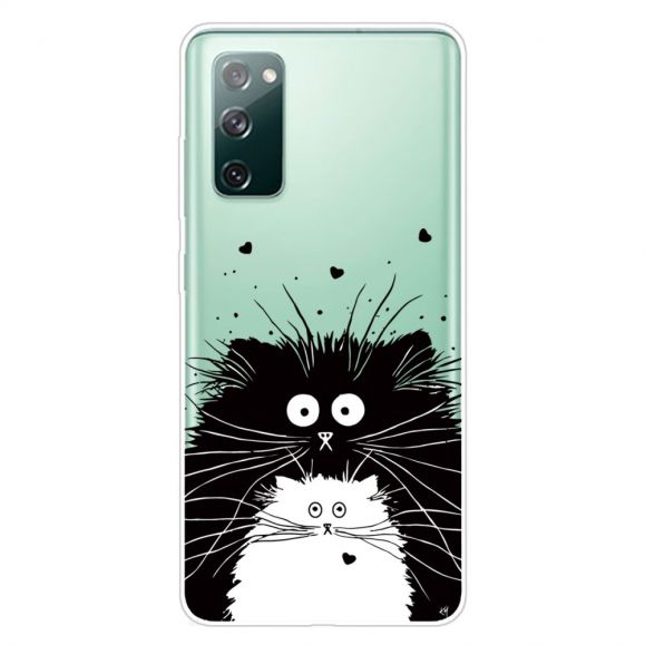 Coque Samsung Galaxy S20 FE chats noir et blanc