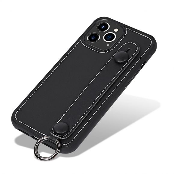 Coque iPhone 12 Pro / 12 Strap coutures simili cuir