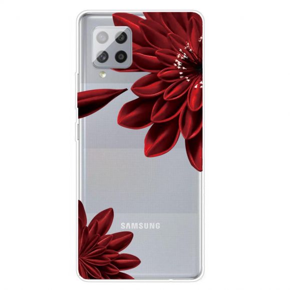 Coque Samsung Galaxy A42 5G Red Flower