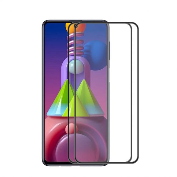 Protections d'écran Samsung Galaxy M51 en verre trempé Full Size (2 pièces)