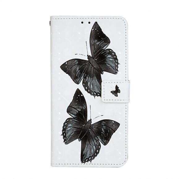 Housse Samsung Galaxy A51 Papillons Noirs
