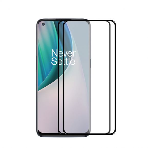 Protections d'écran OnePlus Nord N10 en verre trempé Full Size (2 pièces)