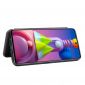 Housse Samsung Galaxy M51 Simili Cuir Style Fibre de Carbone