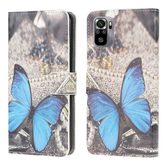 Housse Xiaomi Redmi Note 10 Papillons Bleus