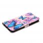 Housse Samsung Galaxy A12 papillons bleus et fleurs