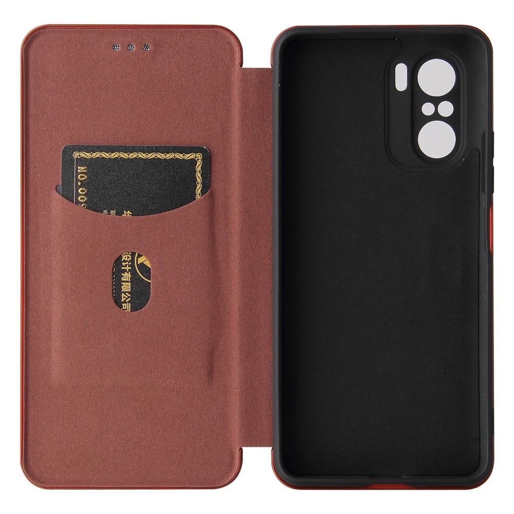 Housse Xiaomi Mi 11i / Poco F3 Simili Cuir Style Fibre de Carbone