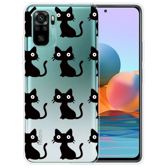 Coque Xiaomi Redmi Note 10 Chats Noirs