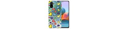 Coque Xiaomi Redmi Note 10 Coeurs Colorés