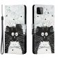 Étui Samsung Galaxy A22 5G chats noir et blanc