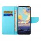Étui Samsung Galaxy A22 5G fleurs bleues et papillons