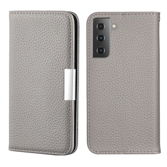 Housse Samsung Galaxy S21 FE Flip Simili Cuir Grainé